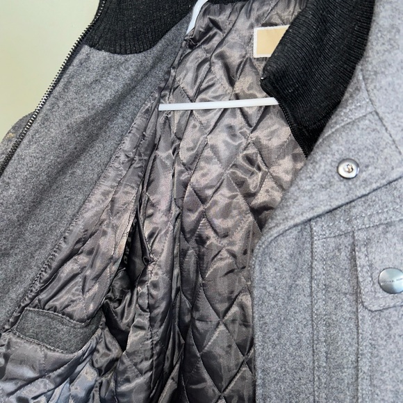 Michael Kors Jacket Mens Small Peacoat Full Zip Wool-blend  Gray Preppy Coat - Picture 12 of 14